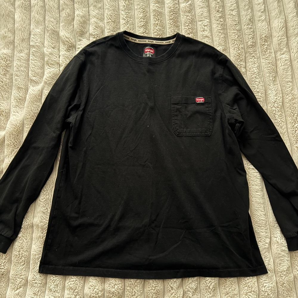 Wrangler Black Long Sleeve Men's Tee